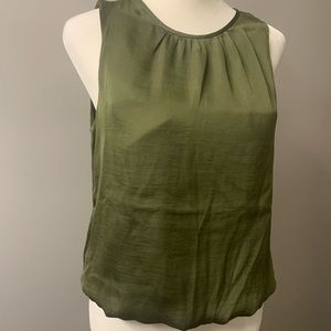 Banana Republic Olive Green Suiting Blouse